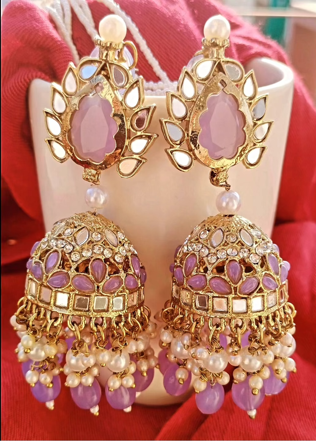 Apsara Kaanchain Jhumka - Lavenders