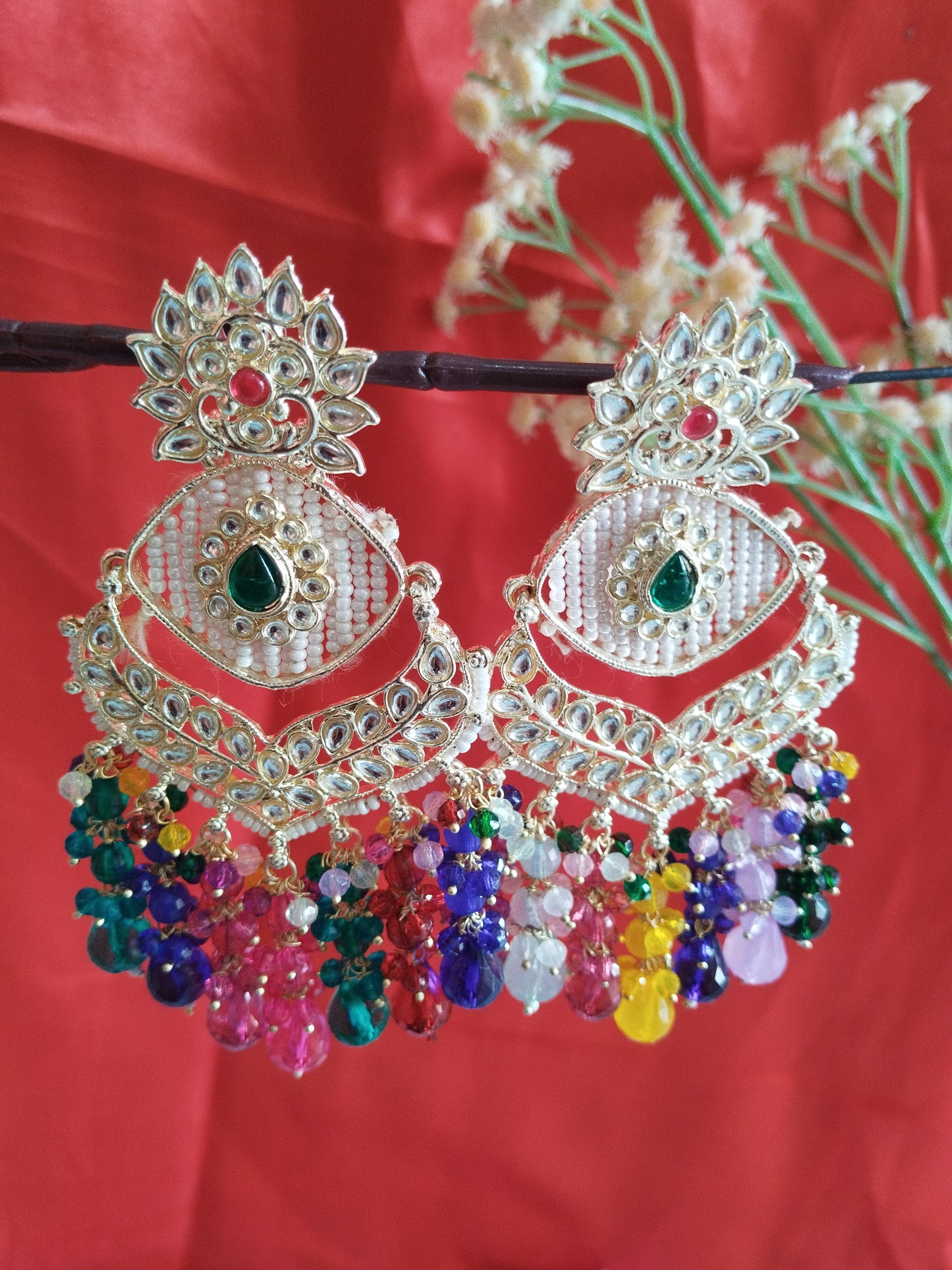 Samaira Chandbali Earrings - Multi
