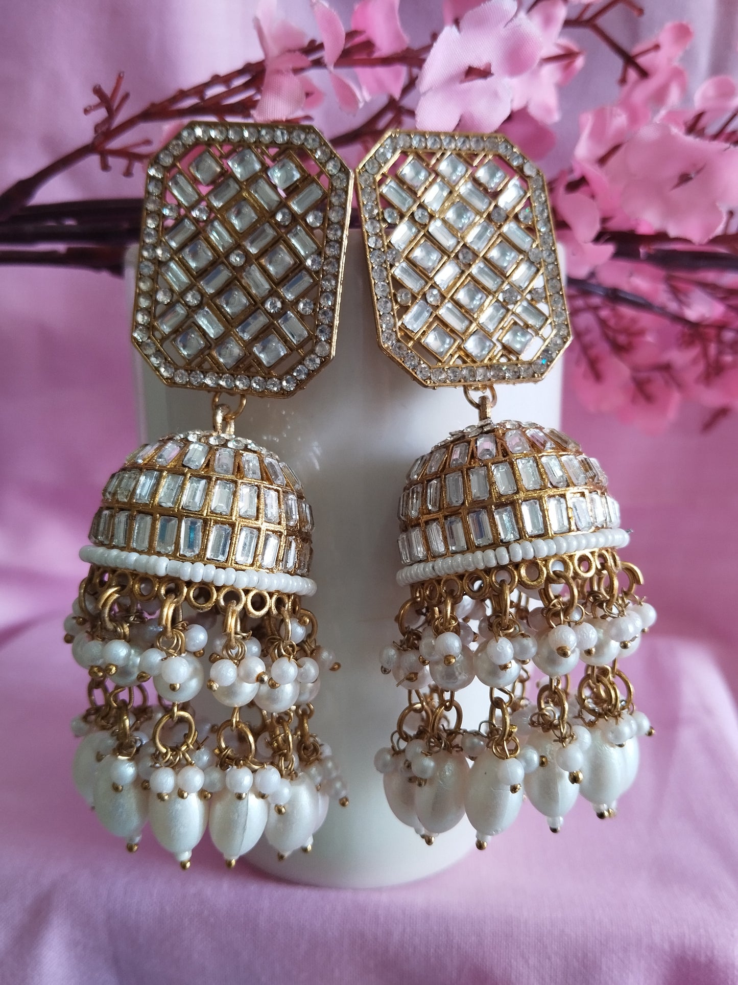Anita premium Pearl Jhumka