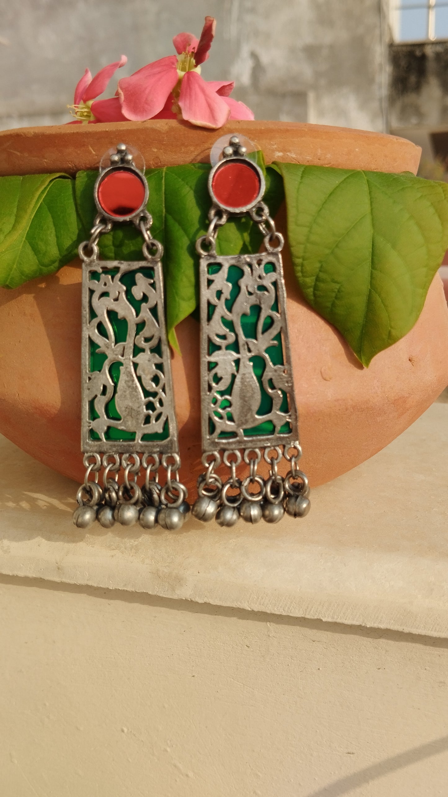 Oxidised Fitoor Earrings