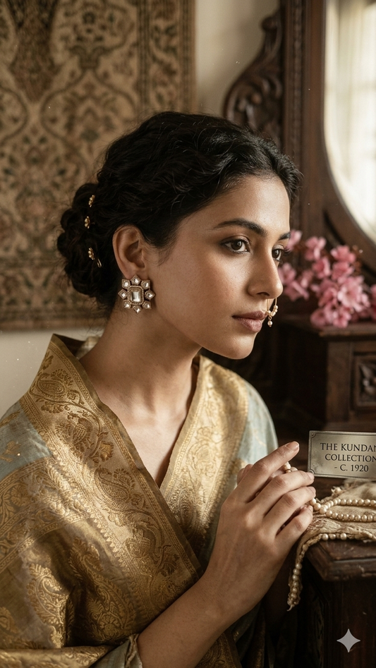 Manvi Kundan Studs Earrings