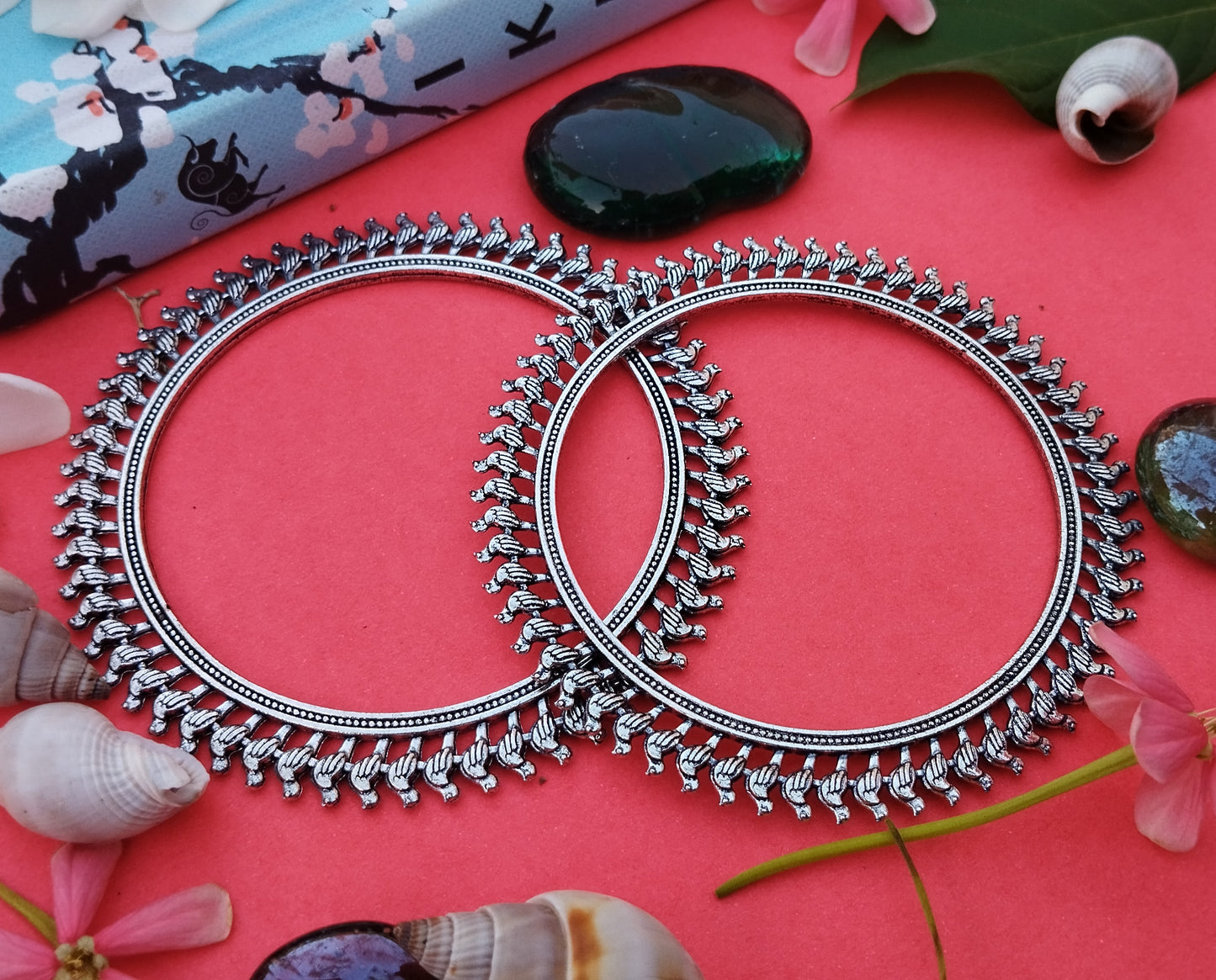 Oxidised Nargis Bangles (Pair)