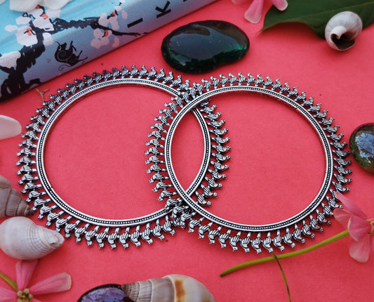 Oxidised Nargis Bangles (Pair)