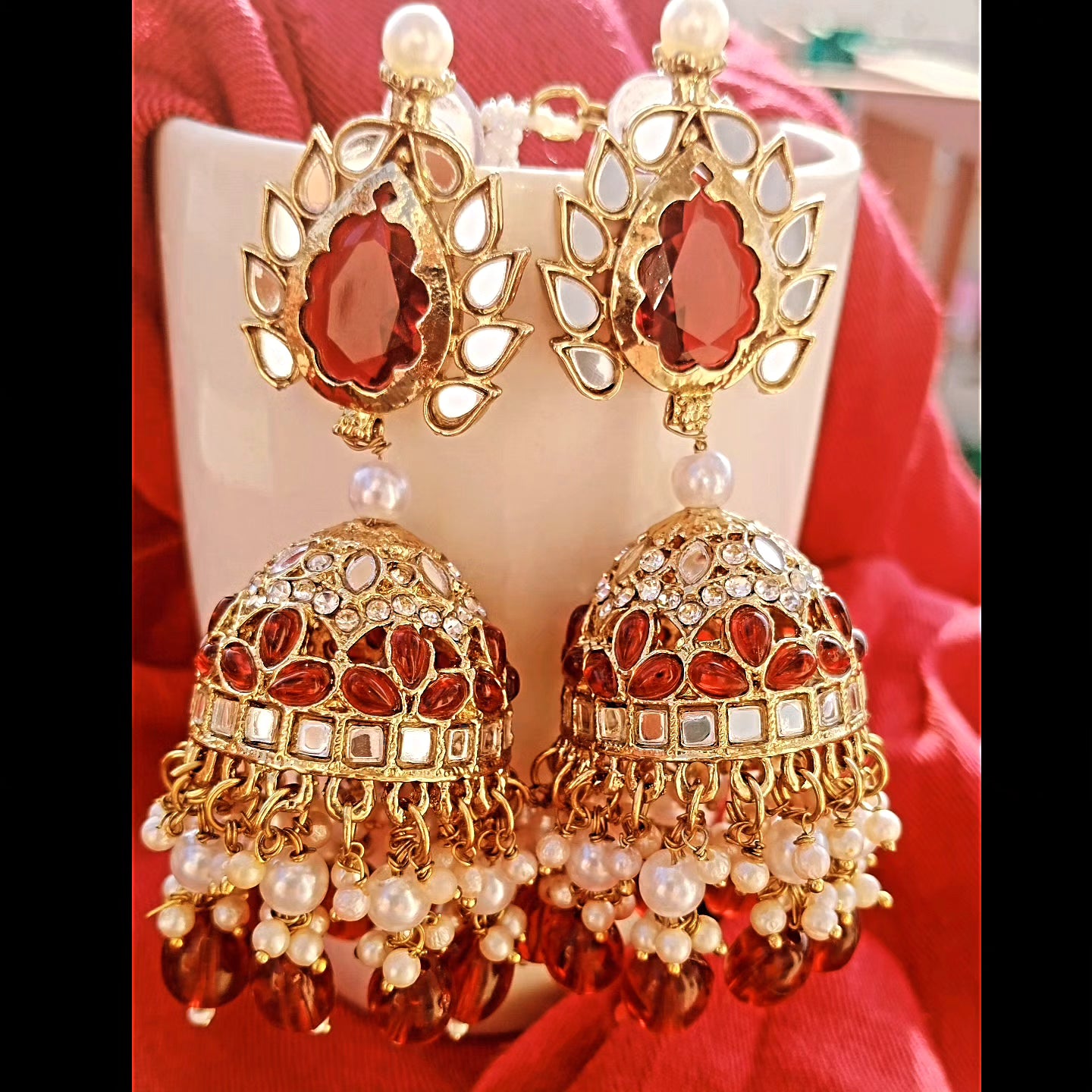 Apsara Kaanchain Jhumka - Maroon