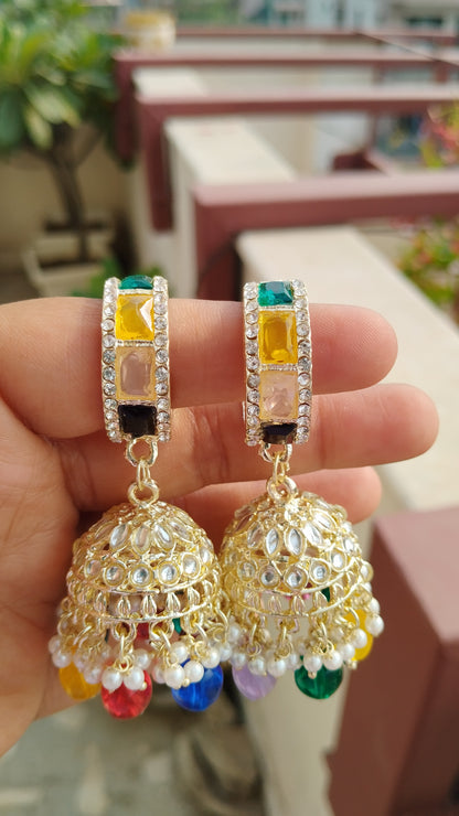 Anjali Jhumka - Multicolour