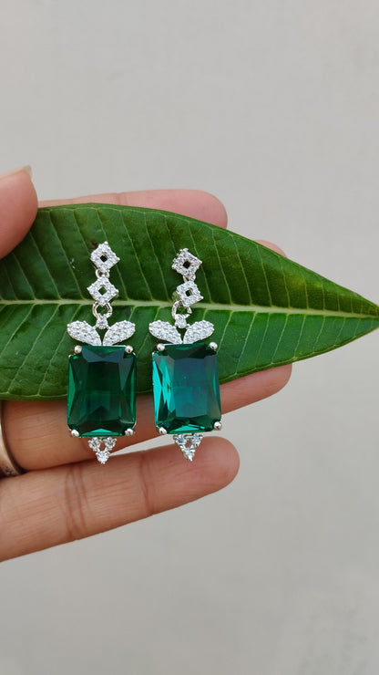 Rucha Premium AD Necklace Set - Green