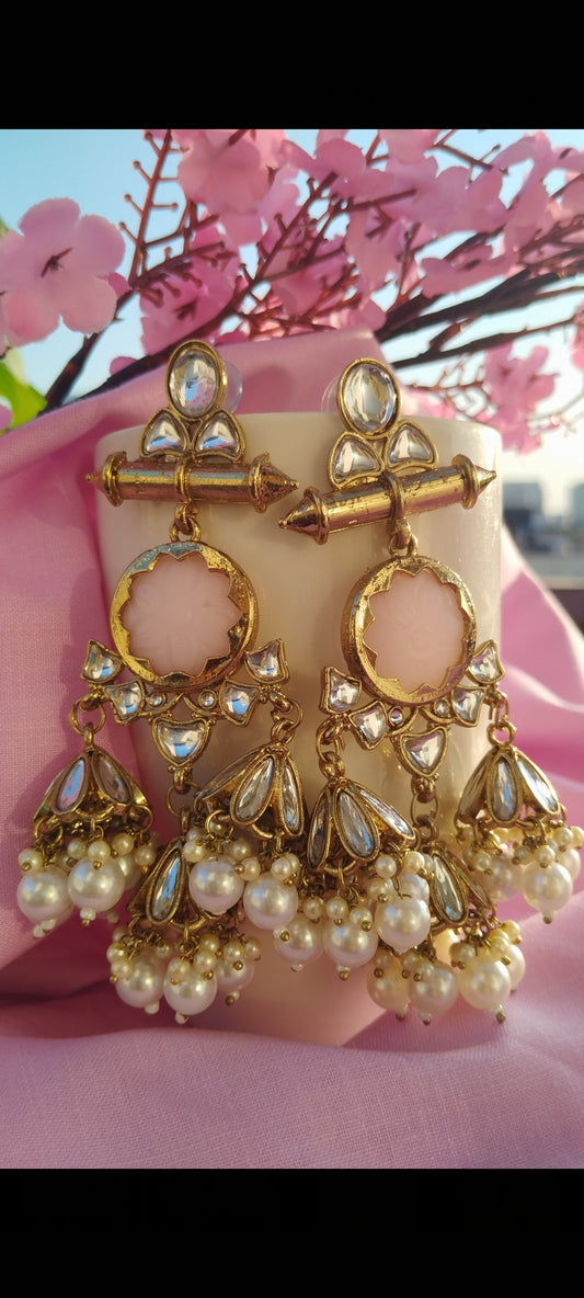 Sayani Premium Chandbali - Skin Colour