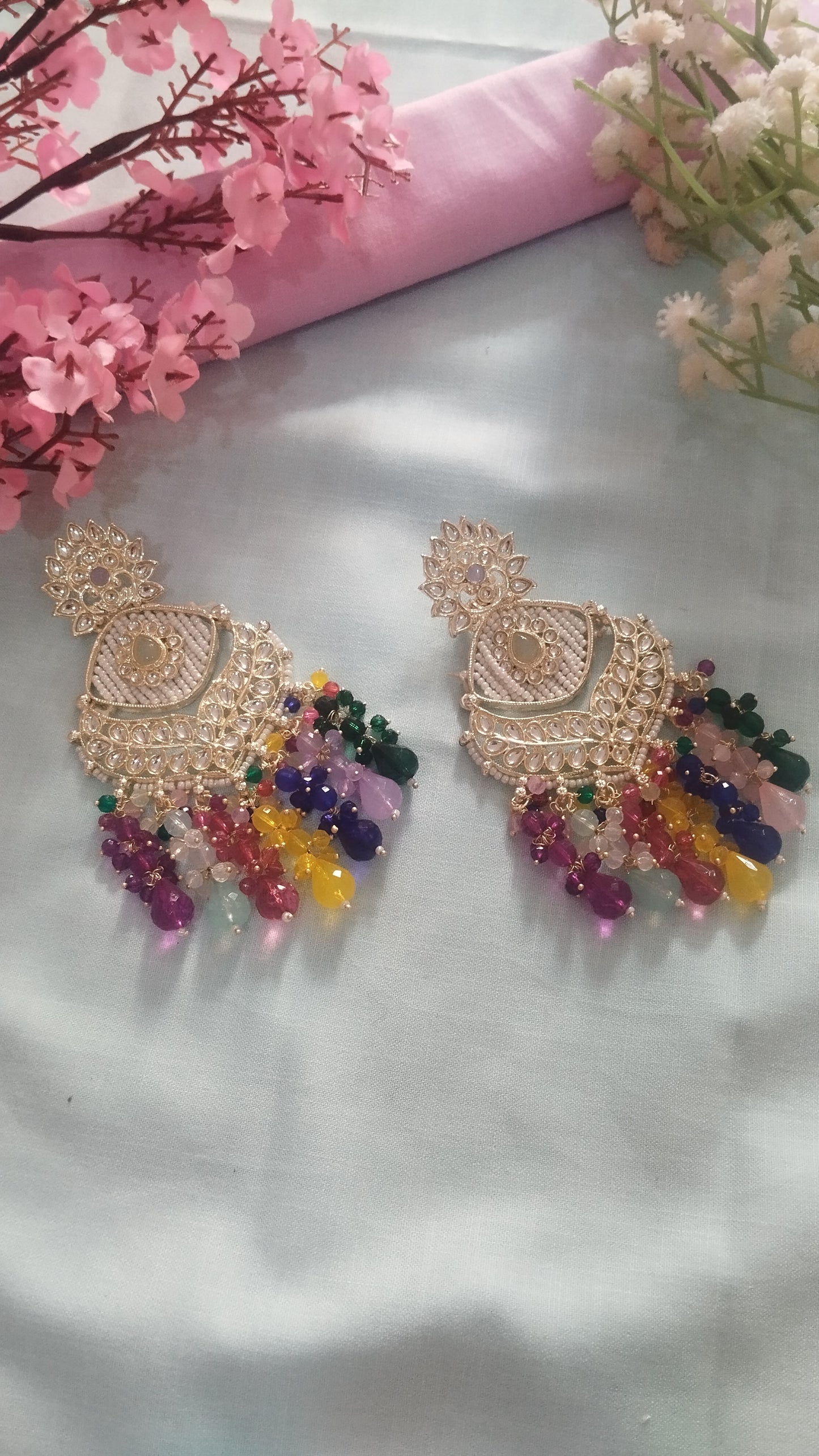 Samaira Chandbali Earrings - Multi