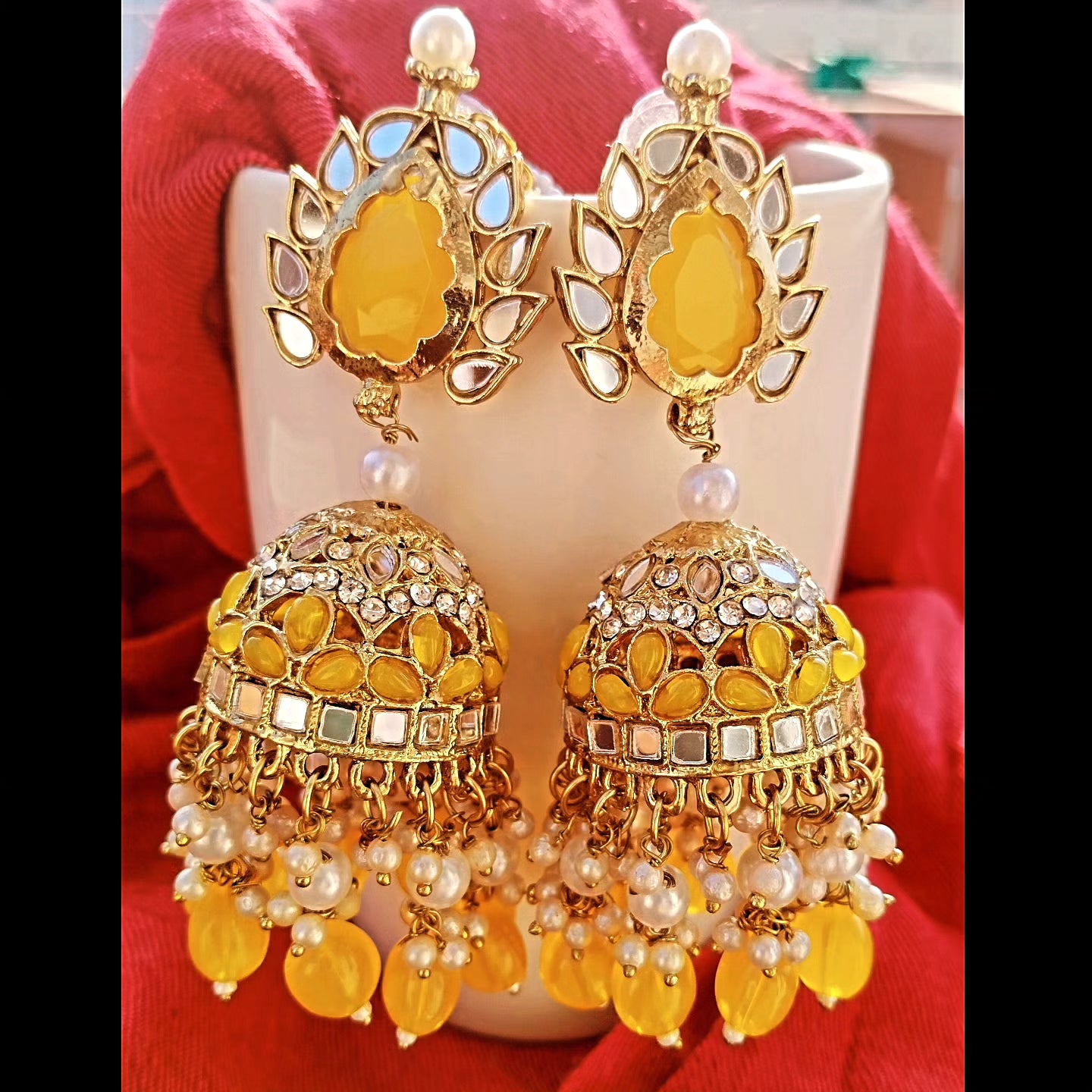 Apsara Kaanchain Jhumka - Yellow