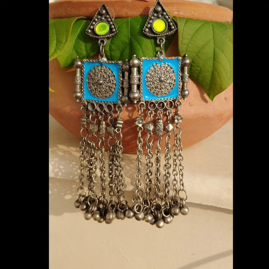 Oxidised Dharna Earrings