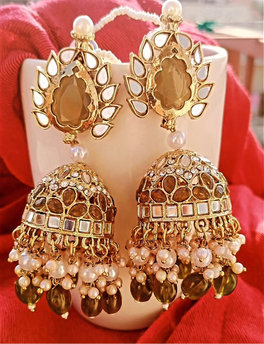 Apsara Kaanchain Jhumka - Mahendi Green