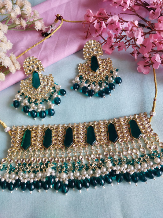 Ayushi Premium Necklace - Green