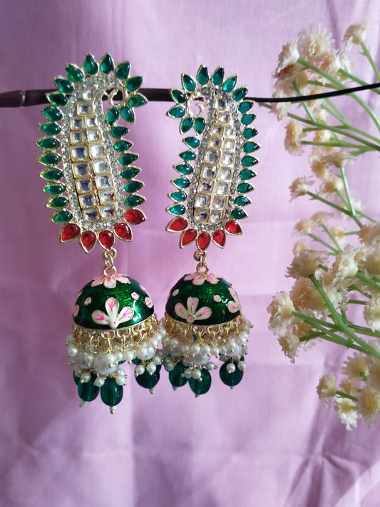 Heena Premium Meenakari Jhumka