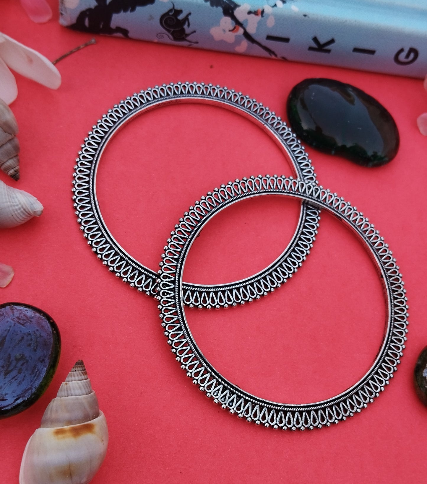 Oxidised Mirza Bangles (Pair)