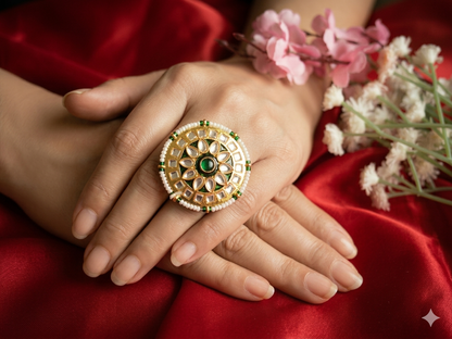 Koyal Rajwadi Style Adjustable Ring