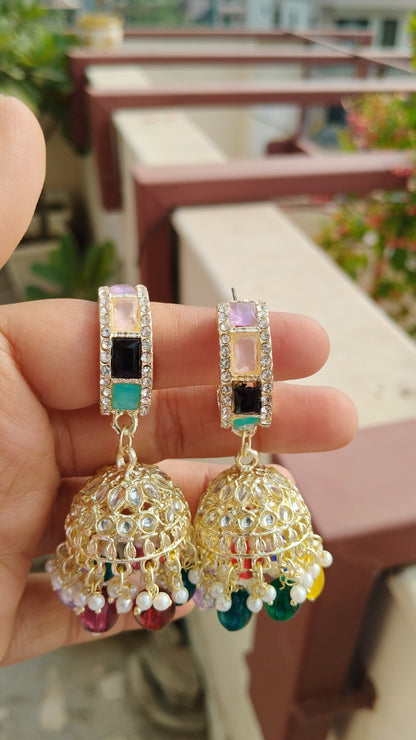 Anjali Jhumka - Multicolour