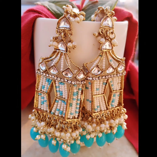 Palki Premium Jhumka - Blue