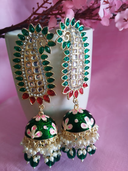 Heena Premium Meenakari Jhumka