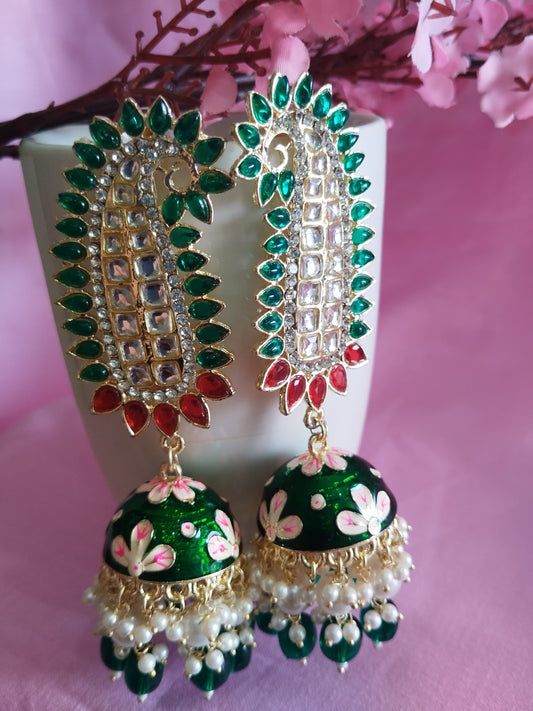 Heena Premium Meenakari Jhumka